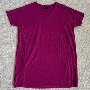 J. Jill Wearever Collection V-Neck Knit Dress With Pockets Boysenberry 2X Casual